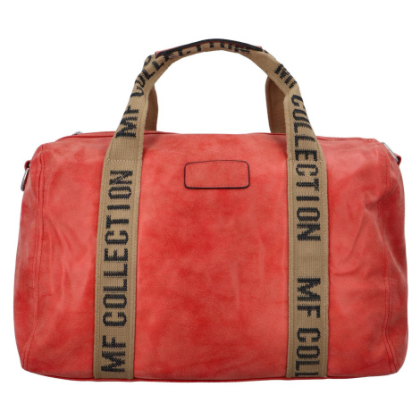 Cestovní dámská koženková kabelka Gita, červená MaxFly