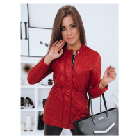 Červená bunda s prošíváním a šňůrkami - L/XL