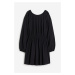 H & M - Šaty's balonovým rukávem a odhalenými zády - černá