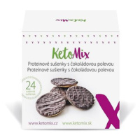 KETOMIX Proteinové sušenky s čokoládovou polevou (24 sušenek)