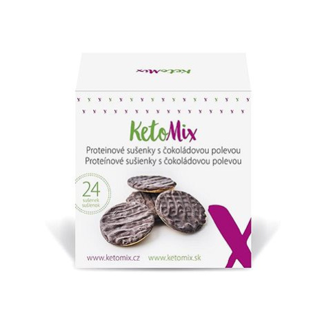 KETOMIX Proteinové sušenky s čokoládovou polevou (24 sušenek)