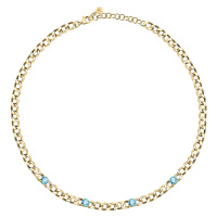 Morellato Půvabný pozlacený náhrdelník s krystaly Poetica SAUZ04