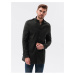 Černý pánský přechodný kabát Ombre Clothing C269
