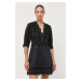 Bavlněné šaty Ivy Oak černá barva, mini