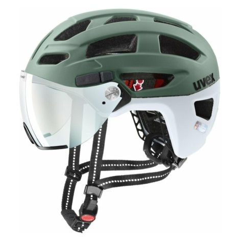 UVEX Finale Visor Vario Moss Green/Cloud M Cyklistická helma