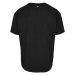 Zakřivené oversized tričko z organické bavlny, 2 balení černá+černá
