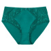 Bonprix BPC SELECTION saténové kalhotky s krajkou 2ks Barva: Zelená, Mezinárodní