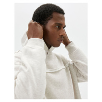 Koton Oversize Hooded Sweatshirt with Stitching Detail Long Sleeve