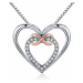Linda's Jewelry Stříbrný náhrdelník se zirkony Infinite Love INH034