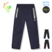 Chlapecké šusťákové kalhoty, zateplené - KUGO DK7135, černá/ modrá aplikace Barva: Černá