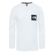 The North Face FINE Pánské tričko s dlouhým rukávem, bílá, velikost