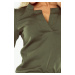 Dámské šaty Agata s límečkem 5364326 khaki barva olivová