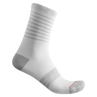 CASTELLI Cyklistické ponožky klasické - SUPERLEGGERA 12 LADY - bílá/šedá