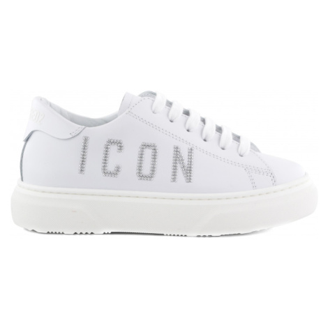 Tenisky dsquared icon studds logo boxer sneakers lace up bílá Dsquared²