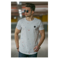 Madmext Spray Pattern White Men's T-Shirt 4505