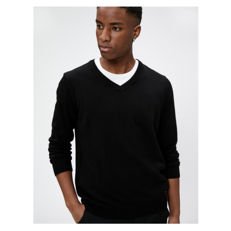 Koton Basic Sweater V Neck Knitwear Slim Fit Long Sleeve