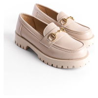 Capone Outfitters Women's Trak-Based Metal Buckle Loafer