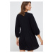 Šaty Desigual černá barva, mini, oversize