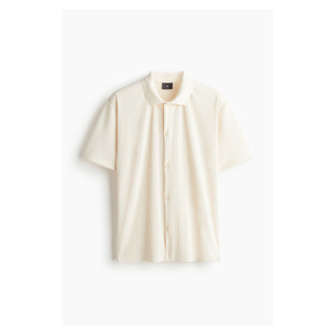 H & M - Plisované tričko Relaxed Fit - béžová H&M
