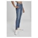 Dámské kalhoty // Urban classics Ladies High Waist Skinny Jeans tinted midblue washed