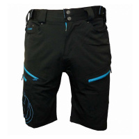 HAVEN Cyklistické kalhoty krátké bez laclu - NAVAHO SLIMFIT - černá/modrá