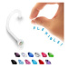 Piercing do nosu - transparentní BioFlex s barevným zirkonem - Barva zirkonu: Zelená - G