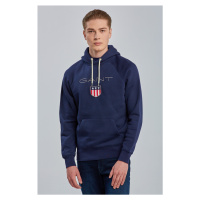 MIKINA GANT SHIELD HOODIE modrá