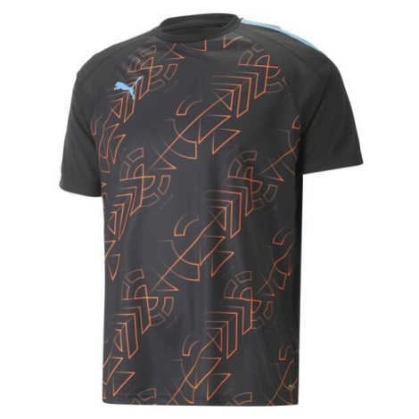 Puma TEAMLIGA GRAPHIC JERSEY TEE Pánské fotbalové triko, černá, velikost