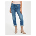 Modré dámské džíny GAP Mid rise universal slim boyfriend jeans