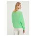 Vlněný svetr American Vintage dámský, zelená barva, lehký