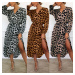 Leopardí dámské šaty FashionEU