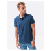 Tmavě modré pánské basic polo tričko Ombre Clothing