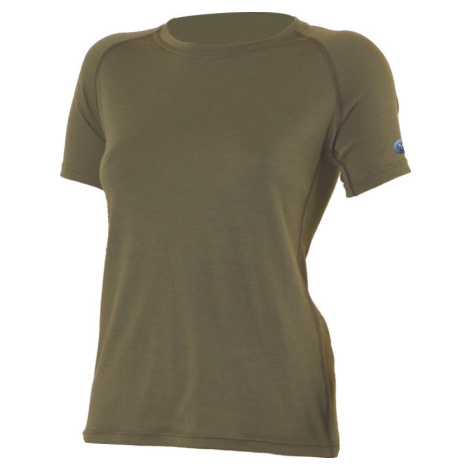 Dámské merino triko LASTING Alea khaki