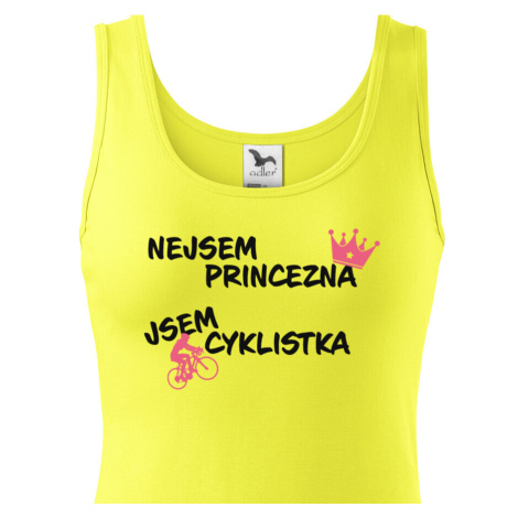 Dámské tričko nejsem princezna, jsem cyklistka jako skvělý dárek BezvaTriko