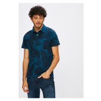 Tommy Hilfiger Polo T-shirt - PRINTED GARMENT DYE SLIM POLO blue