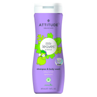 Attitude Dětské tělové mýdlo a šampon (2 v 1) Little leaves s vůní vanilky a hrušky  473 ml