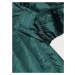 Zelená prošívaná dámská bunda s kapucí (2021-09)