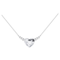 Preciosa Romantický stříbrný náhrdelník Srdce s českým křišťálem Preciosa With Love 6144 00