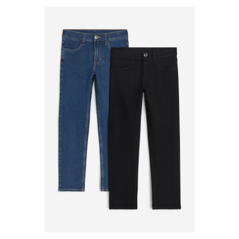 H & M - Slim Fit Jeans 2 kusy - černá H&M