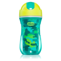 Chicco Sport Cup hrnek s brčkem Green 12 m+ 266 ml