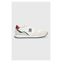 Kožené sneakers boty Tommy Hilfiger RUNNER EVO LEATHER bílá barva, FM0FM04479