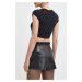 Kraťasy Elisabetta Franchi dámské, černá barva, hladké, high waist, SH00242E2