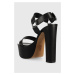 Kožené sandály Dkny SHILA černá barva, K1336126