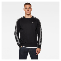 G-STAR Sweatshirt - Sport Heather Stripe r sw l\s black