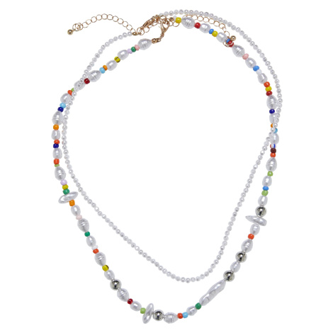 Různé perleťové vrstvení náhrdelníku 2-Pack multicolor Urban Classics