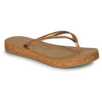 Havaianas SLIM FLATFORM SPARKLE Zlatá