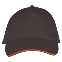 SOĽS Long Beach Uni kšiltovka SL00594 Dark grey / Orange