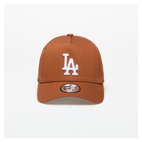 New Era Los Angeles Dodgers League Essential Trucker Cap Brown/ White