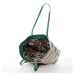 Originální poloslámová kabelka přes rameno mátově zelená - David Jones Nurrse zelená