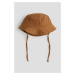 H & M - Cotton muslin bucket hat - béžová